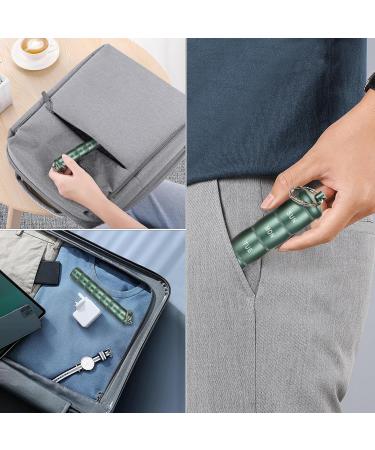Outdoor Travel Pill Box - Flexible Stackable Aluminum Keychain Organizer for Vitamins Supplements & Medications - Buy Online on GoSupps.com