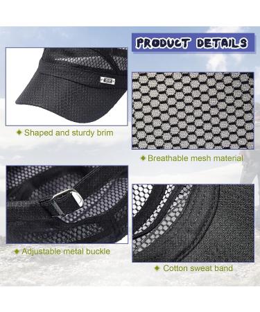 Breathable Military Cadet Cap Set - Black & Army Green | Mesh Sunshade Army Flat Top Cap - Buy Online on GoSupps.com
