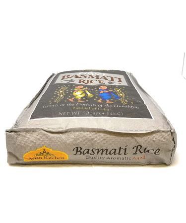 Premium 10lb Silver White Basmati Rice - Extra Long Aged, Indian Origin, Export Quality, All Natural, Gluten-Friendly, Vegan - 1 Pack - Buy Online on GoSupps.com