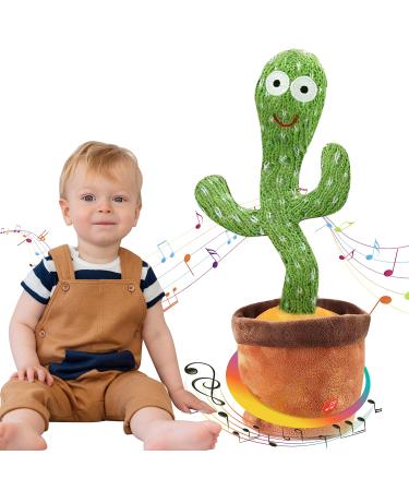 Ava's Toys Talking Cactus Toy for Boys and Girls Repeat What You Say Singing Dancing Voice Recording Plush Learning Toys Dancing Cactus