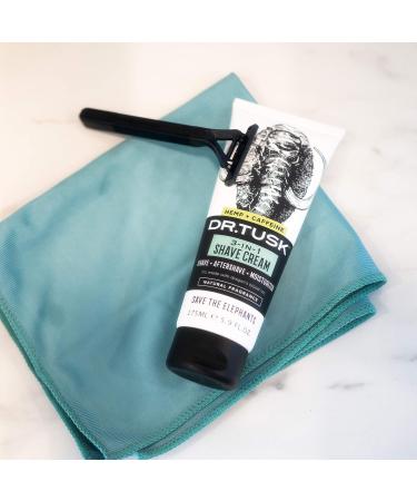 DR. TUSK 3-in-1 Shaving Cream - 97% Natural Shave Cream for Men | Aloe Caffeine Hempseed Oil & Dragons Blood | Moisturizer & Aftershave | 5.9 Fl Oz - Buy Online on GoSupps.com