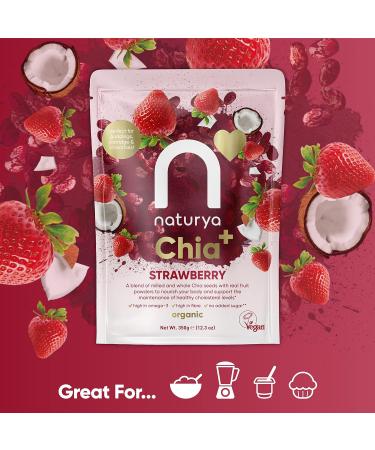 Naturya Chia+ Strawberry Milled Chia Seed Blend 350g - Superfood Boost - Buy Online on GoSupps.com