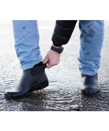 Pemberton Men's Waterproof Slip On Rain Boots - Black, Size 11 - Buy Online on GoSupps.com