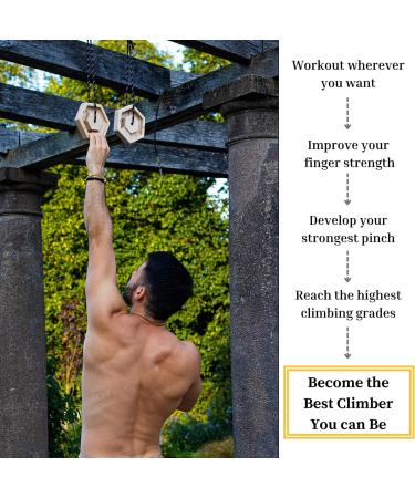 BELLAROCA Hangboard - Premium Wooden Fingerboard for Indoor & Outdoor Climbing Strength Training - Buy Online on GoSupps.com