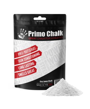 Primo Chalk - 6oz Loose Chalk - Skin Conditioning Performance Chalk for Maximum Grip - Weightlifting, Gymnastics/Cheer, Rock Climbing, Calisthenics