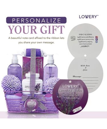 Spa Gift Baskets for Women and Men - Lavender & Jasmine Home Spa Set | Bath and Body Gift Basket | Perfect Father's Day & Birthday Gift - Buy Online on GoSupps.com