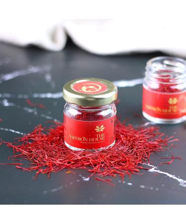 The Saffron House Premium Grade A Genuine Saffron Threads in Glass Jar - 1 Gram - Buy Online on GoSupps.com