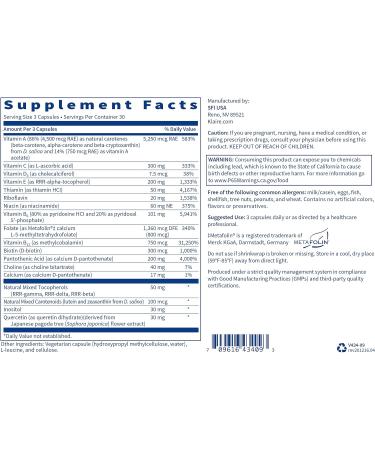 Klaire Labs LDA Multi-Vitamin - High Potency Hypoallergenic Multivitamin with Metafolin Folate Iron-Free - 90 Capsules - Buy Online on GoSupps.com