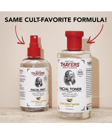 THAYERS Alcohol-Free Witch Hazel Facial Mist Toner - Aloe Vera & Coconut Water | 8 oz - Buy Online on GoSupps.com