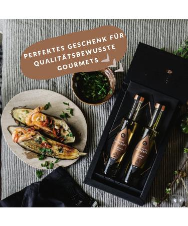 Premium Greek Olive Oil & Balsamic Vinegar Gift Set - 2x100ml Delicatenesse Box | Exquisite Extra Virgin Olive Oil & White Balsamic Vinegar - Buy Online on GoSupps.com