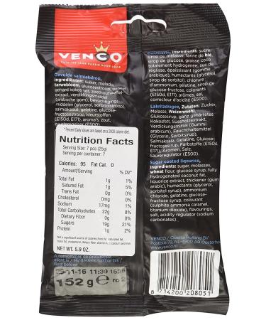 Venco Schoolkrijt Zacht Zoet Dutch Chalk Licorice Sweet Soft 5oz 142g - Pack of 2 - Buy Online on GoSupps.com