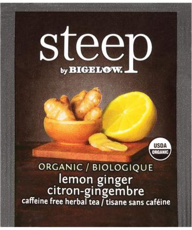 steep by Bigelow Organic Lemon Ginger Herbal Tea Bags 20 Count Box (Pack of 6) Caffeine Free Herbal Tea 120 Tea Bags Total Ginger Lemon - Buy Online on GoSupps.com