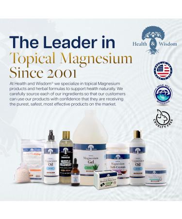 Health & Wisdom Pure Magnesium Oil - Topical Muscle & Joint Relief- Natural and Pure Skin Moisturizer - Enhanced Absorption - 16 fl oz Unscented 16 Fl Oz (Pack of 1) - Buy Online on GoSupps.com