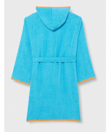 Playshoes Unisex Children's Terry Cloth Bathrobe - Aqua Blue Dressing Gown 122-128 | International Shipping Available - Buy Online on GoSupps.com