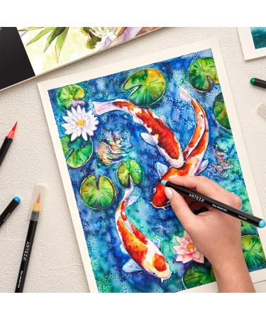 Arteza 9x12 Watercolor Pad - 32 Sheets, Cold Pressed, 140lb/300gsm, Acid-Free Paper for Wet, Dry & Mixed Media - Art Supplies - Buy Online on GoSupps.com