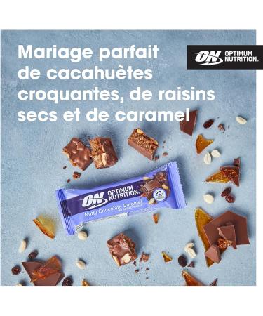 Optimum Nutrition Fruit & Nut Crisp Bar (10x70g) Nutty Chocolate Caramel - Buy Online on GoSupps.com