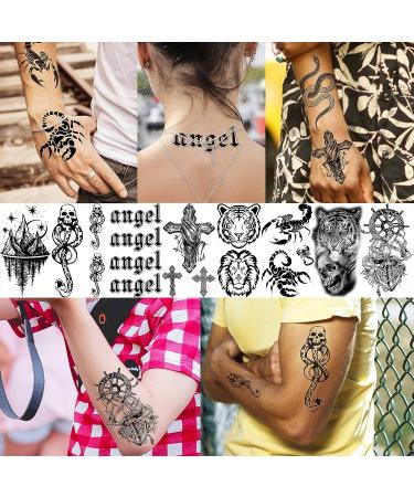 Realistic Black Animals Temporary Tattoos | 22 Sheets | Half Arm Sleeve | 3D Tribal Designs | Halloween Fake Tattoo Stickers - Buy Online on GoSupps.com