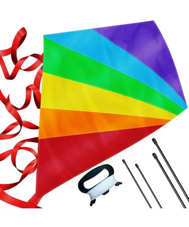 Large Diamond Kite for Kids - Lightweight, Classic Easy to Assemble, Fly, Soars High in Low Wind Speeds - A Great Way to Enjoy and Spend Time with Friends Family, Easy Flyer Kite for Boys and Girls - Buy Online on GoSupps.com