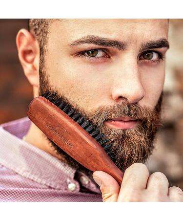 ZilberHaar Long Hair & Beard Brush - First Cut Boar Bristles, Pearwood - Beard Care for Men - 8.6 Inches - Buy Online on GoSupps.com