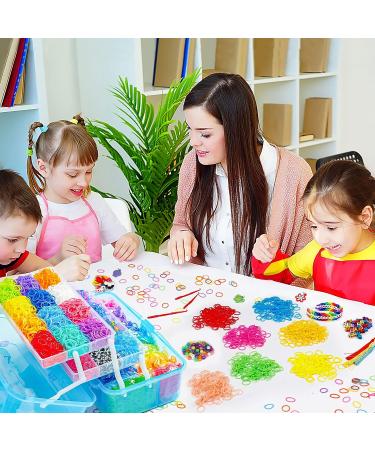 Inscraft 17500+ Rubber Loom Bands Kit with Blue Container - 28 Colors, 600 S-Clips, 352 Beads, 40 Cartoon Pendant - Bracelet Making Refill Set for Kids - Buy Online on GoSupps.com
