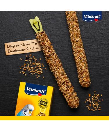 Vitakraft Budgie Crackers & Nibble Sticks - Apricot & Fig Flavor Sugar-Free Beak Care (60g) - Buy Online on GoSupps.com