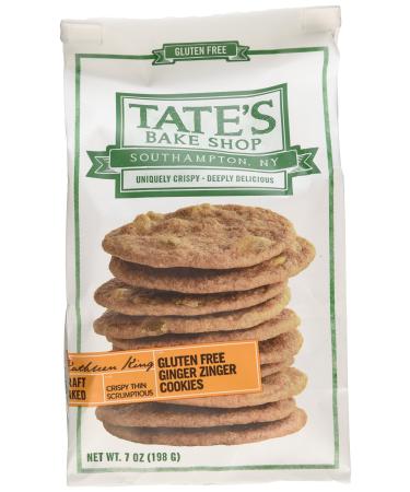 Tate's Bake Shop Gluten Free Ginger Zinger Cookies, 7oz Bag, Pack of 3