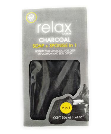 Charcoal soap + sponge