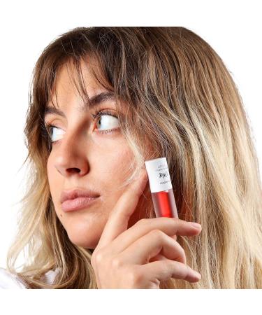 M LI Organic Lip Oil with Hyaluronic Acid | Non-Sticky Natural Lip Gloss for Moisturizing & Revitalizing | Clear Raspberry Flavor - Buy Online on GoSupps.com