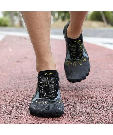 SAGUARO Unisex Barefoot Shoes - Breathable Lightweight Fitness Shoes with Wide Toe Box - Black 44 EU - Buy Online on GoSupps.com