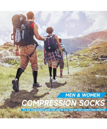 Buy Cerpite Open Toe Compression Stockings for Men & Women - 15-20 mmHg Knee High 2 Pairs C-Black/Beige L-XL | International Shipping Available - Buy Online on GoSupps.com