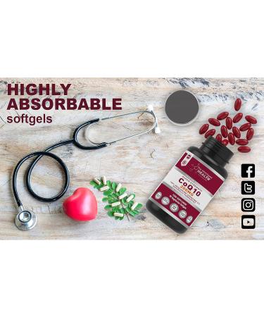 High Absorption CoQ10 200mg Softgel Capsules - 90 Vegan Friendly, UK Made GMP Certified Formula by Intelligent Health - Buy Online on GoSupps.com