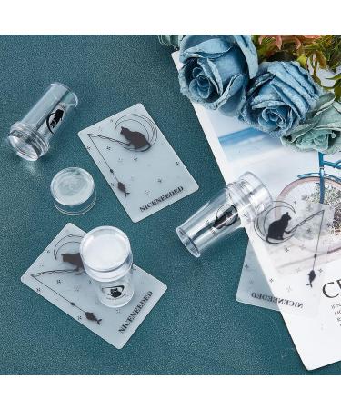 Niceneeded 9Pcs Cat & Moon Nail Art Stamper Set | Includes 3 Nail Stampers & 3 Scrapers | Perfect for French Smile Lines | International Shipping Available - Buy Online on GoSupps.com