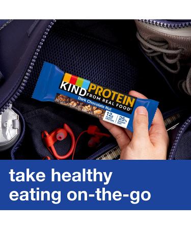 KIND Protein Bars Double Dark Chocolate Nut 12 Count - Gluten Free - 12g Protein - 1.76oz - Pack of 1 - Buy Online on GoSupps.com