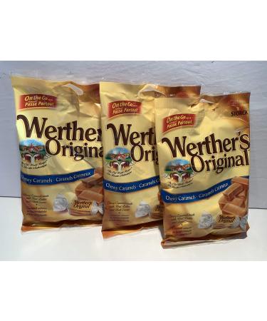 Werthers Original Chewy CARAMELS Three Pack - 60g ea