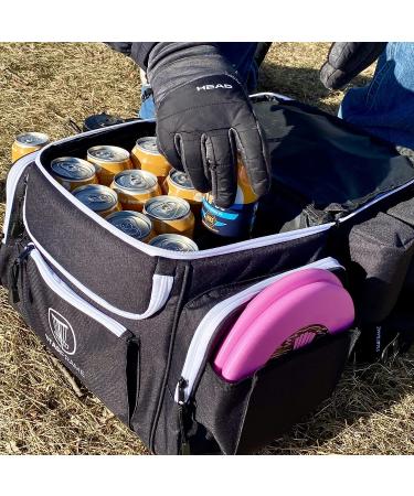 STAR FRAME Brick 2.0 Disc Golf Bag with Cooler - Large Insulated 24-Can Capacity, 16-Disc Frisbee Backpack - Durable Black Bag with Huge Storage and Putter Pocket - Buy Online on GoSupps.com