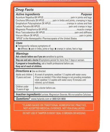 Hyland's Leg Cramp Caplets - Natural Relief for Calf, Leg, and Foot Cramps | Pharmacist Recommended - 40 Count - Buy Online on GoSupps.com