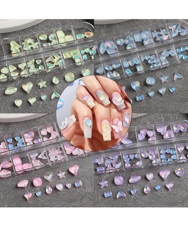 FEIlei 12 Grids Nail Art Crystal Nail Art Stones Rhinestone Manicure Nail Charms - Buy Online on GoSupps.com