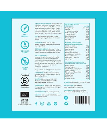 Super Skinny Protein Mix - Pea, Hemp, Moringa, Spirulina & Alfalfa 400g - Buy Online on GoSupps.com