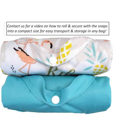 MOM & BAB Wet Bags 13.5 "Wide X 19"High| Water-Resistant |Odour Proof| Washable & Reusable | for: Cloth Diapers Daycare Wipes Towels Soiled Scrubs/Clothing Swimsuits (White & Green) "Relax" & Turquoise - Buy Online on GoSupps.com