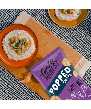  Good & Honest Good & Honest Popped Crisps Gluten Free Pub Snacks Sweet BBQ Flavor 8 x 85g - Buy Online on GoSupps.com