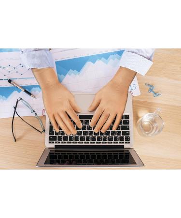 Doctor Developed Nude Arthritis Compression Gloves + Handbook | Relief for Osteo/Rheumatoid Joint Disease & Raynaud's | Full Finger Large Size - Buy Online on GoSupps.com