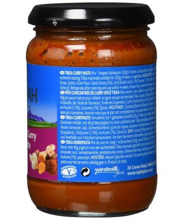 Rajah Tikka Curry Paste - Sharp Spice Paste for Meat Fish & Vegetables - 3 Pack (3 x 300g) - Authentic English Tikka Flavor - Buy Online on GoSupps.com