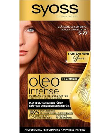 handle Syoss Oleo Intense Oil Coloration 577 shiny copper red level 3 115 ml durable hair color with nourishing oil coloring without ammonia 2 x 115 ml - Buy Online on GoSupps.com