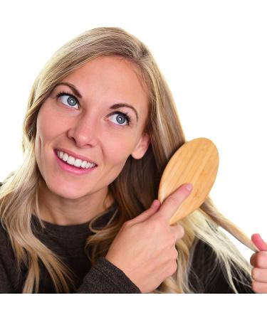 Boar Bristle Hair Brush Set for Thin and Normal Hair - Adds Shine and Texture - Wood Comb and Gift Bag Included - Buy Online on GoSupps.com