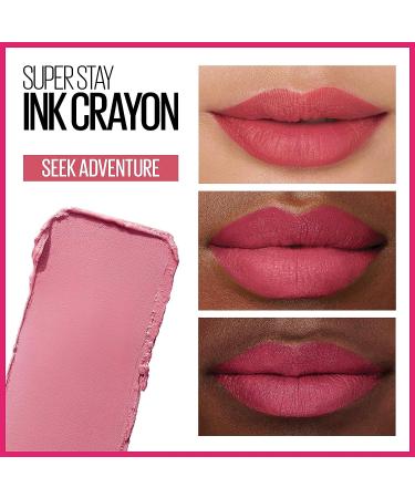Maybelline Super Stay Ink Crayon Lipstick - Seek Adventure 0.04 oz (Warm Pink) - Buy Online on GoSupps.com