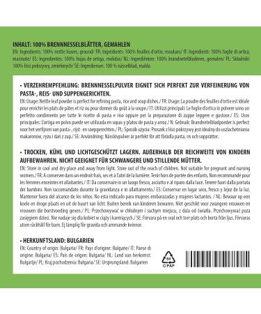 Nettle Powder (500g 1.1 lb) Stinging Nettle 100% Natural Gently Dried and Ground Natural No additives Vegan Nettle Leaves 500 g (Pack of 1) - Buy Online on GoSupps.com