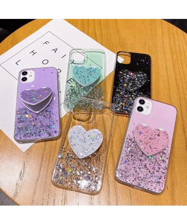 Magon Crystal Glitter Case for Xiaomi Mi 10T Pro - Slim Clear Sparkle Phone Cover with Mirror Stand Holder - Buy Online on GoSupps.com
