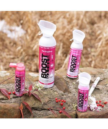 Boost Oxygen Portable 5L Pure Oxygen Canister Variety Pack - Pink Grapefruit, Peppermint, Menthol Eucalyptus Bottles - 4 Pack - Buy Online on GoSupps.com