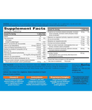 Emergen-C Immune+ 1000mg Vitamin C Powder with Vitamin D Zinc Antioxidants and Electrolytes for Immunity Immune Support Dietary Supplement Super Orange Flavor - 30 Count/1 Month Supply - Buy Online on GoSupps.com