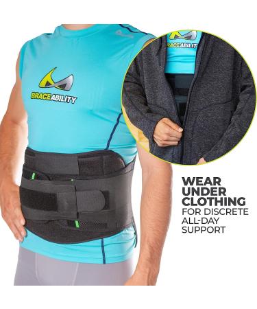 BraceAbility LSO Back Brace for Herniated Disc Pain Relief - 2XL | Lumbar Support with Hot/Cold Therapy for Sciatica & Spine Stenosis - Buy Online on GoSupps.com